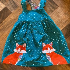 Adorable Baby Boden corduroy fox dress- perfect for fall! EUC 12-18m